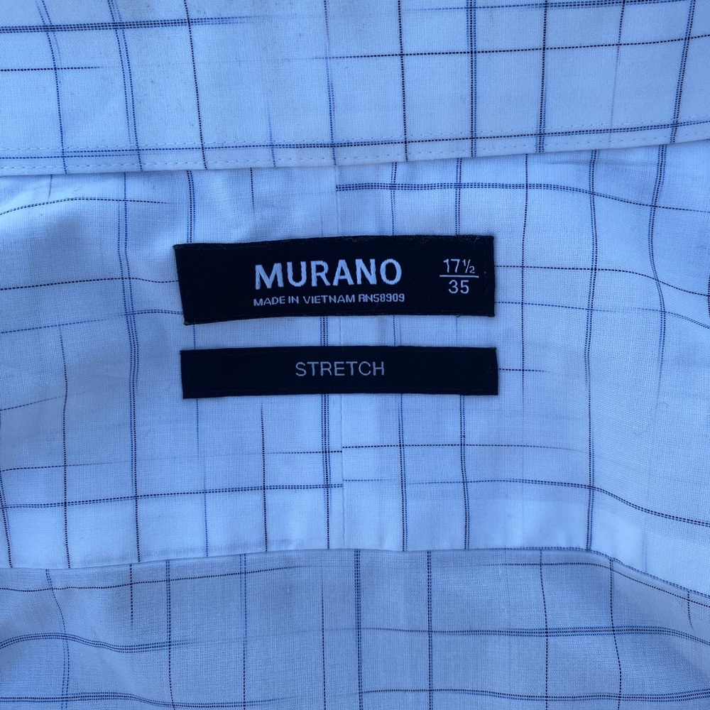 Murano white and blue dress shirt